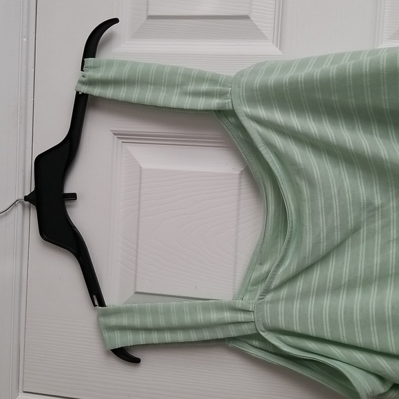 NWT Ana Women's lime green/white Stripe Tank size 2X - Picture 11 of 13